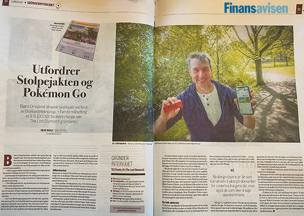 Gründerintervju i Finansavisen – Bjørn Omsland og The Lost Diamond